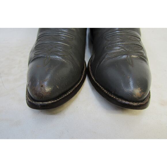 Hondo Mens Size 9.5 D Gray Leather Roper Cowboy Western Boots main image 6